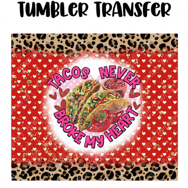 Tacos Tumbler Seamless  Sublimation Transfer