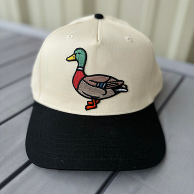 Duck Embroidered Patch Classic Fit Black Bill Hat