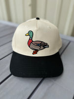 Duck Embroidered Patch Classic Fit Black Bill Hat