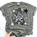 Rebels Checkered Star Mascot DTF Transfer (CT)
