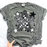 Tigers Checkered Star Mascot DTF Transfer (CT)