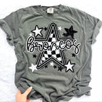 Broncos Checkered Star Mascot DTF Transfer (CT)
