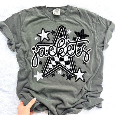 Jackets Checkered Star Mascot DTF Transfer (CT)