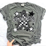 Cougars Checkered Star Mascot DTF Transfer (CT)
