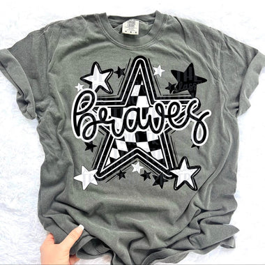 Braves Checkered Star Mascot DTF Transfer (CT)