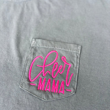 Cheer Mama Embroidered Pocket Wholesale Tee