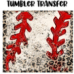 Baseball Leopard Tumbler Seamless  Sublimation Transfer