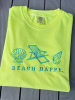 Beach Happy Embroidered Wholesale Tee