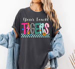 Preppy Your Town Mascot Checkered DTG Wholesale Tee