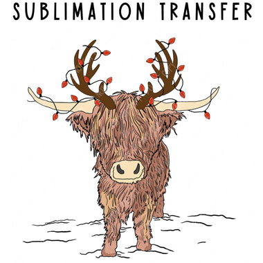 Highland Cow Sublimation Transfer