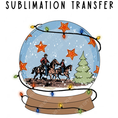 Cowboy Snow Globe Sublimation Transfer