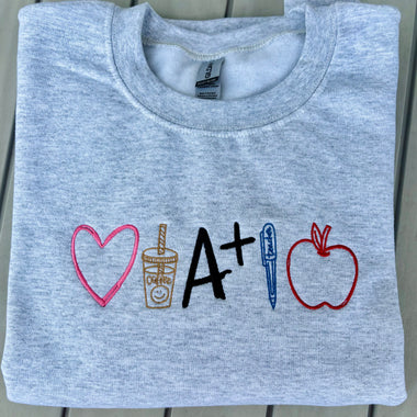 Teacher Essentials Wholesale Embroidered Sweatshirt