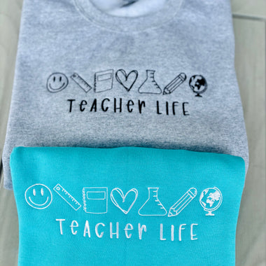 Teacher Life Wholesale Embroidered Sweatshirt