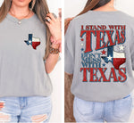 I Stand With Texas Front/Back DTF Transfer