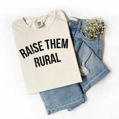 Distressed Raise them Rural Screen Print Transfer P23