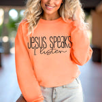 Jesus Speaks I Listen BLACK DTF Transfer (SDD)