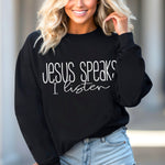 Jesus Speaks I Listen WHITE DTF Transfer (SDD)