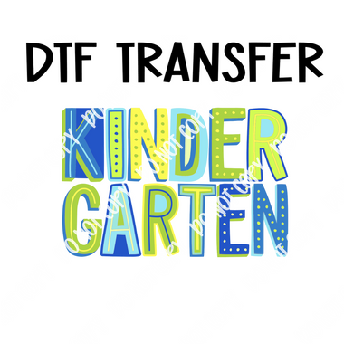 Colorful Kindergarten boy DTF Transfer