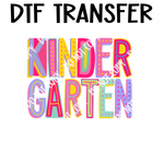 Colorful Kindergarten girl Grade girl DTF Transfer