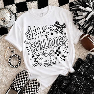 Let's Go Bulldogs Mascot DTF Transfer (SBB)