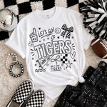 Let's Go Tigers Mascot DTF Transfer (SBB)
