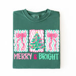 Merry and Bright Coquette Trees Wholesale Tee