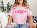 Loved John 3:16 Pink DTF Transfer