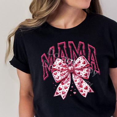 Mama with bow (pink) DTF Transfer