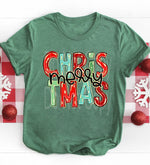 Merry Christmas Faux Gold Foil DTF Transfer