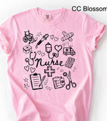 Nurse Collage Single Color Screen T88