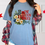 One Nation Under God Red DTF Transfer (SDD)