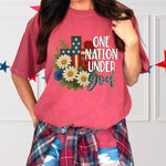 One Nation Under God White DTF Transfer (SDD)