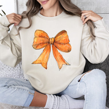 Orange Coquette Bow DTF Transfer