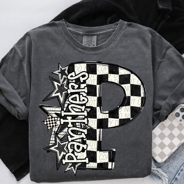 Panthers Big Check Mascot DTF Transfer (CS)