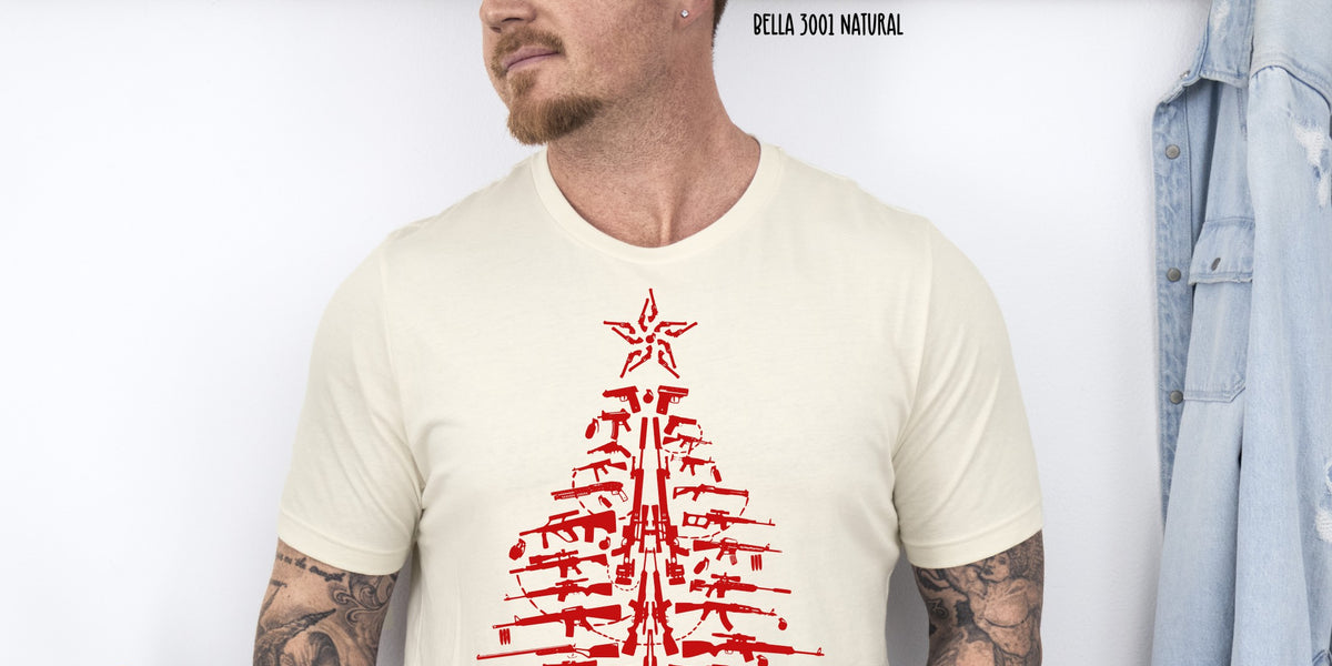 Christmas Gun Tree Screen Print Transfer V95 – Wills Creek Designs
