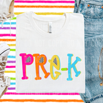 Pre-K Colorful Checkered DTF Transfer (SBBB)