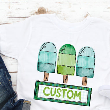 Custom Listing Popsicle Boy DTF Transfer (leave name in the note)