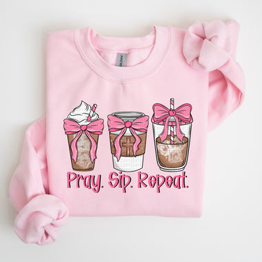 Pray Sip Repeat DTF Transfer