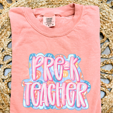 PreK teacher sm*ley DTF Transfer