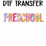 Colorful Preschool girl Grade girl DTF Transfer