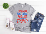 Pro God/Stand with Trump Screen Print High Heat Transfer V48