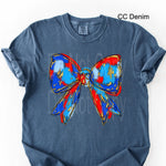 Red and Blue Bow DTF Transfer