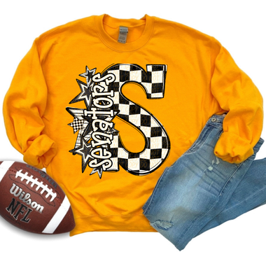 Senators Big Check Mascot DTF Transfer (CS)