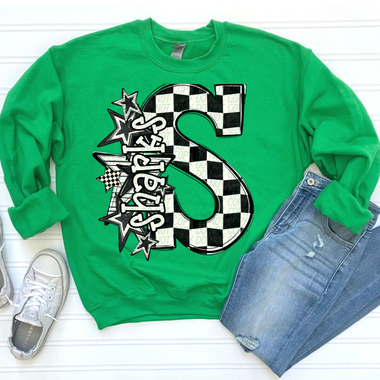 Sharks Big Check Mascot DTF Transfer (CS)