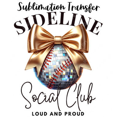 Sideline Social Club Sublimation Transfer