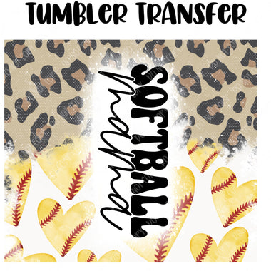 Softball Mama Tumbler Seamless  Sublimation Transfer