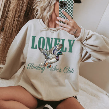 Lonely Duck Hunting Wives Camo Wholesale Sweatshirt