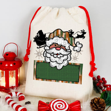 Personalized Boy Dark Skin Santa DTF Transfer (Leave the name in the personalized box)