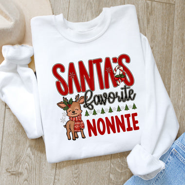 Santa's Favorite Nonnie DTF Transfer
