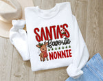Santa's Favorite Nonnie DTF Transfer